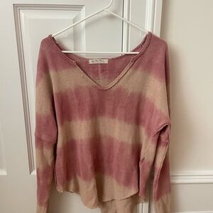 We The Free Blush and Sand Knit Top